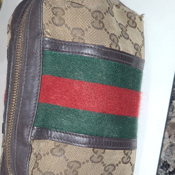 GUCCI**SHERRY LINE**EXTRA WIDE STRIPE** MAKE UP BAG - Picture 6 of 17